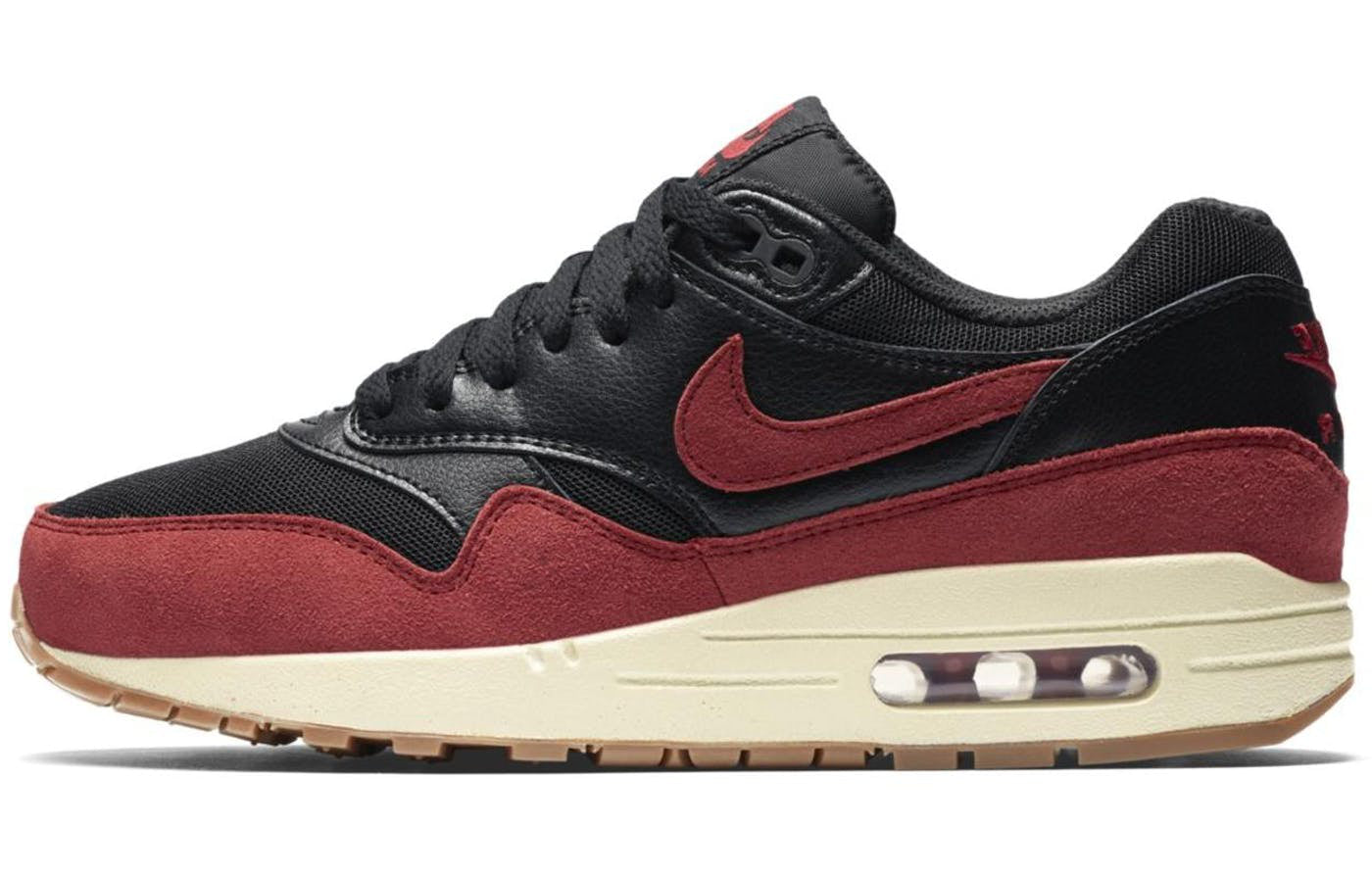 Nike Womens Air Max 1 Essential Black Gym Red 599820-018
