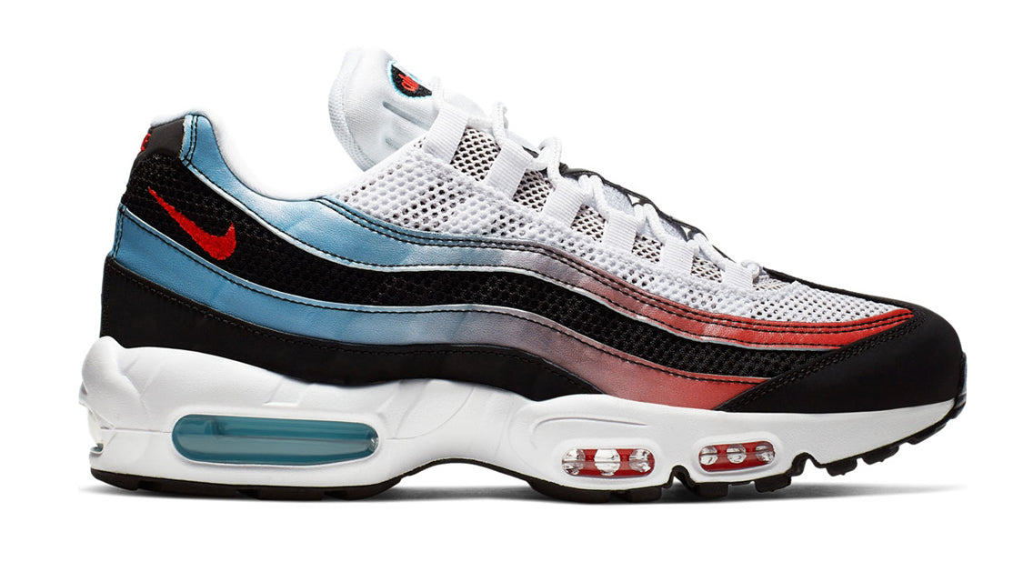 Nike Air Max 95 'Blue Red Gradient' Black/University Red-Blue Fury-White CK0037-001