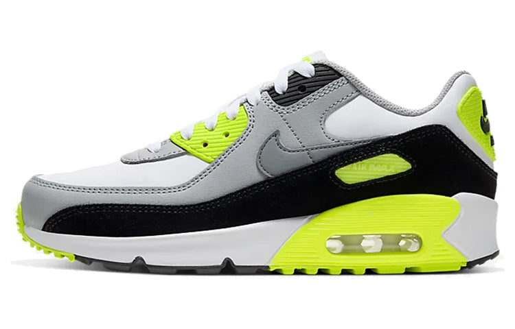 Nike Air Max 90 LTR Leather GS Grey Volt CD6864-101