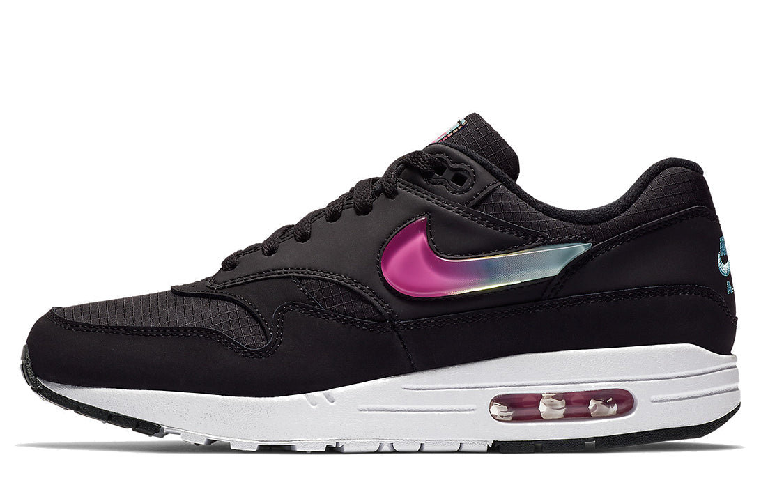 Nike Air Max 1 SE 'Jelly Jewel Black' Black/Blue Gaze/Active Fuchsia AO1021-003