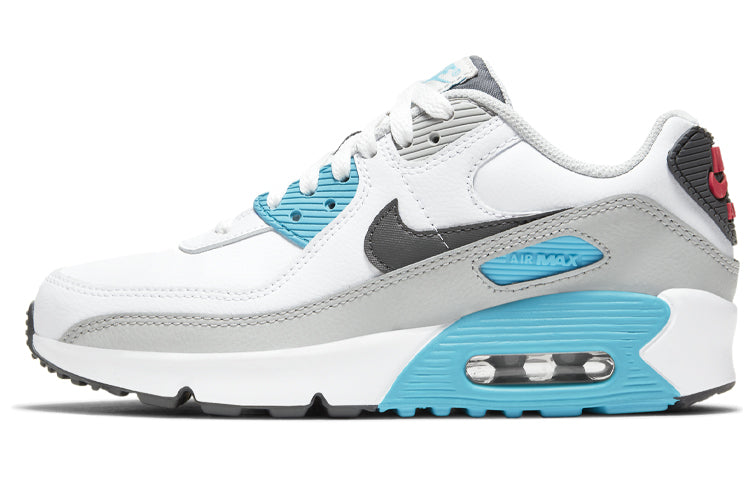 Nike Air Max 90 LTR Leather GS White Red Blue CD6864-108