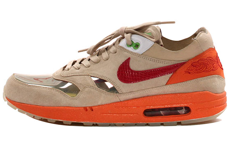 Nike CLOT x Air Max 1 Premium 'Kiss of Death' Net/Deep Red/Orange Blaze 313227-161
