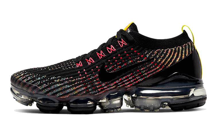 Nike Womens Air VaporMax Flyknit 3 'Black Multi-Color' Black/Blue Fury/Sonic Yellow/Black AJ6910-009