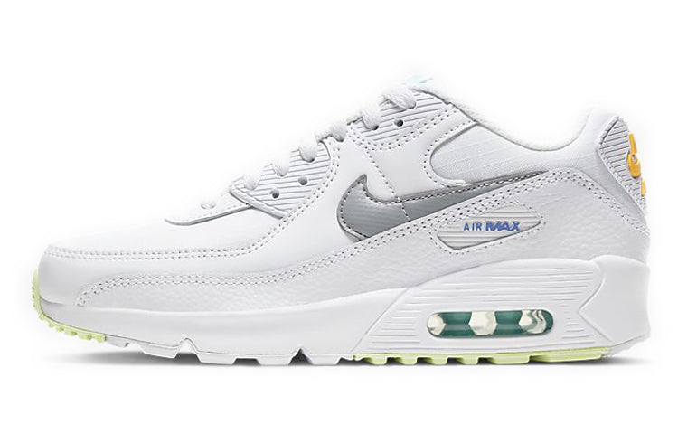 Nike Air Max 90 GS 'White' White/Laser Orange/Light Solar Flare Heather CZ5868-100