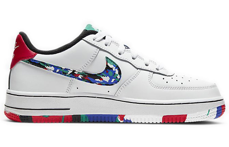 Nike Air Force 1 Low GS 'Crayon White Multi' White/Hyper Blue/Neptune Green/Multi-Color CU4632-100
