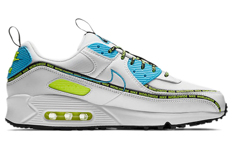 Nike Air Max 90 SE 'Worldwide Pack - Blue Fury Volt' White/Blue Fury/Black/Volt CZ6419-100
