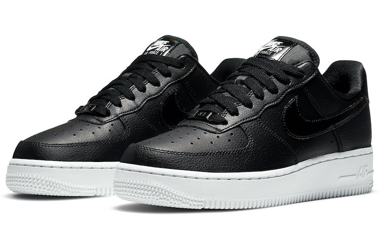 Nike Womens Air Force 1 Low 'Black Iridescent' Black/Black/White CJ1646-001