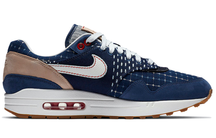 Nike Denham x Air Max 1 'Blue Void' Blue Void/Coastal Blue/Vachetta Tan/Sail CW7603-400