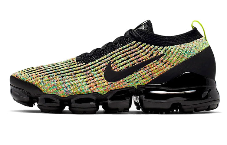 Nike Womens Air VaporMax Flyknit 3 'Multi-Color' Black/Black-Volt AJ6910-004