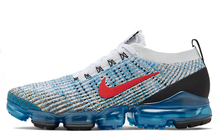 Nike Air VaporMax Flyknit 3 'Photo Blue Gold' White/Habanero Red-University Gold-Photo Blue AJ6900-106