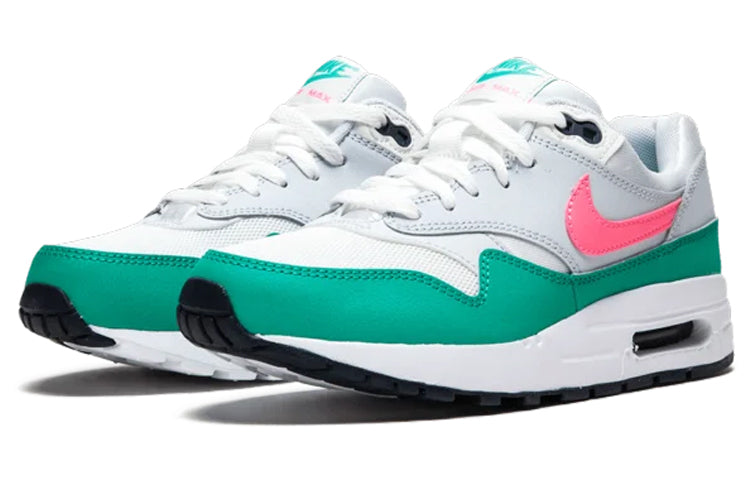 Nike Air Max 1 GS 'Watermelon' Summit White/Sunset Pulse/Kinetic Green 807602-105