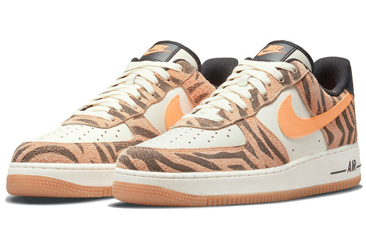 Nike Air Force 1 Low Premium 'Daktari Stripes' Coconut Milk/Atomic Orange/Fuel Orange DJ6192-100