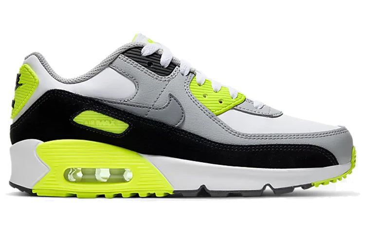Nike Air Max 90 LTR Leather GS Grey Volt CD6864-101