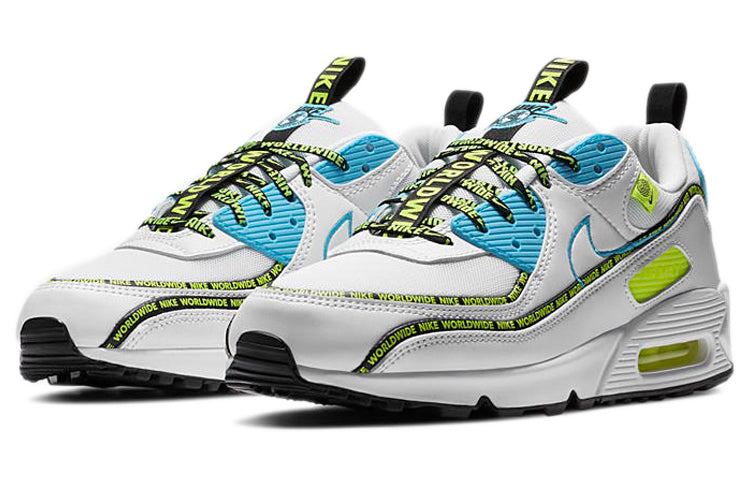 Nike Air Max 90 SE 'Worldwide Pack - Blue Fury Volt' White/Blue Fury/Black/Volt CZ6419-100