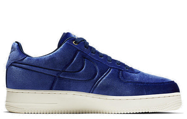 Nike Air Force 1 Low '07 Premium 'Blue Velour' Blue Void/Blue Void-Sail-Metallic Gold AT4144-400