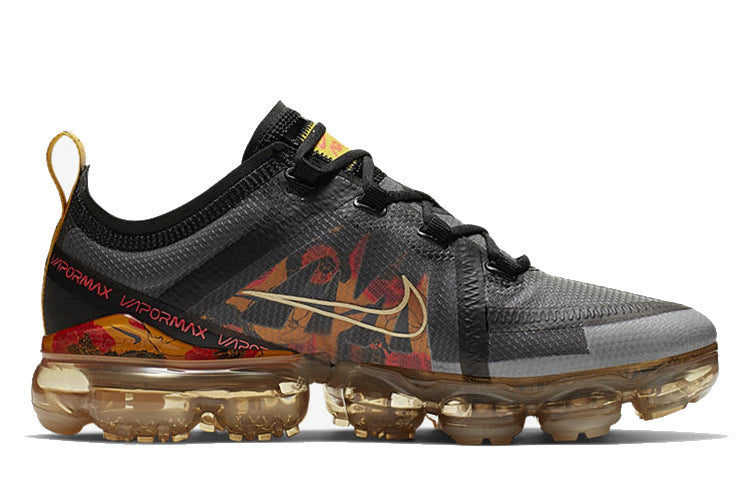 Nike Womens Air VaporMax 2019 SE 'Floral' Black/Bright Crimson-University Gold CD7094-002