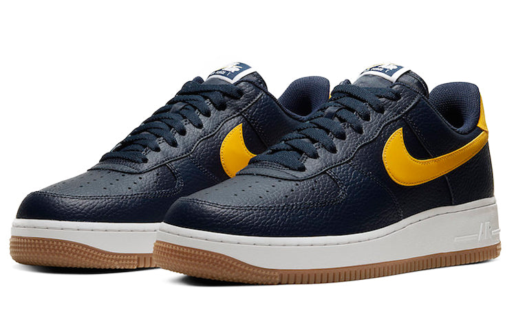 Nike Air Force 1 Low 'Michigan' Obsidian/White/Gum Medium Brown/University Gold CI0057-400