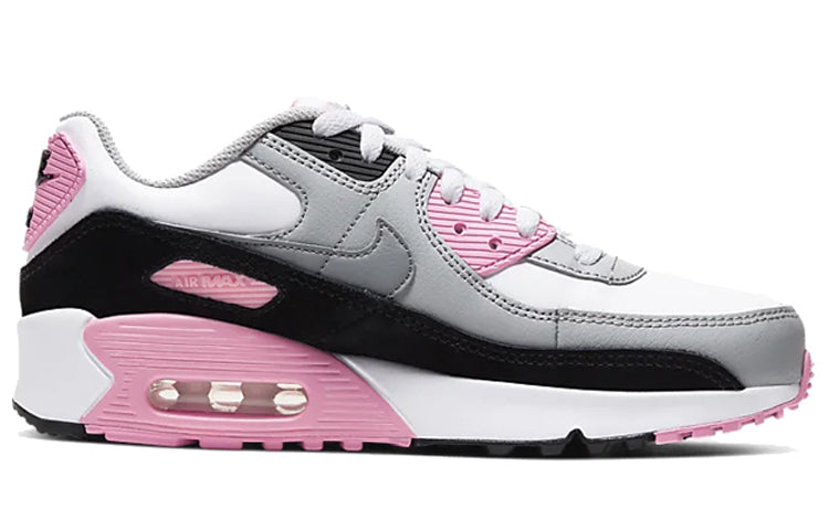Nike Air Max 90 LTR Leather GS White Grey Pink CD6864-104