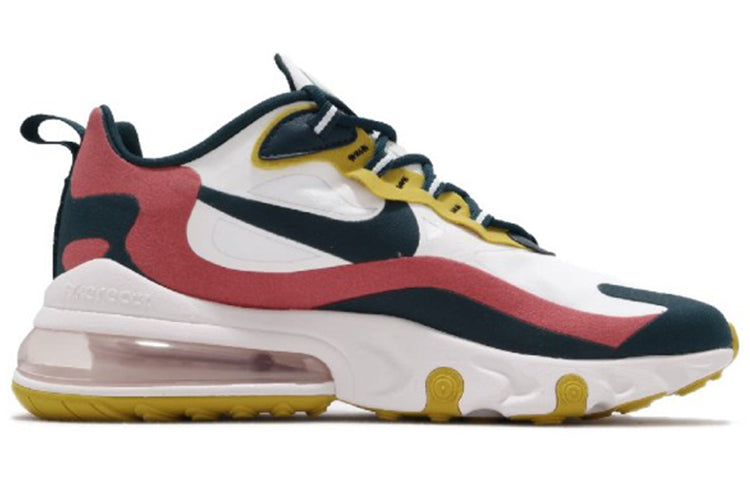 Nike Air Max 270 React 'White Turquoise Yellow' Summit White/Midnight Turquoise/Yellow CT1264-103