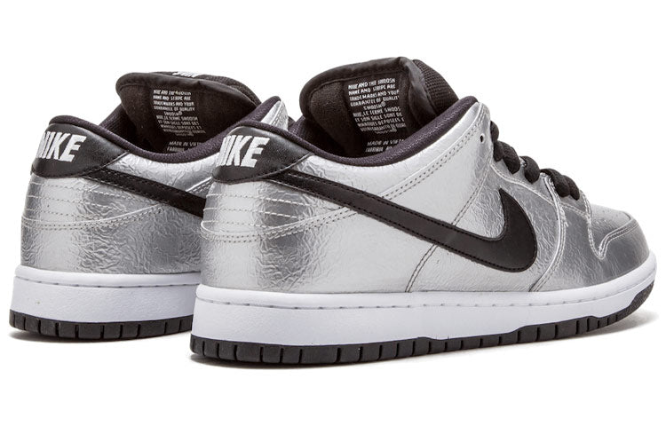 Nike Dunk Low Pro SB Skateboard 'Cold Pizza' Metallic Silver/Black-White 313170-024
