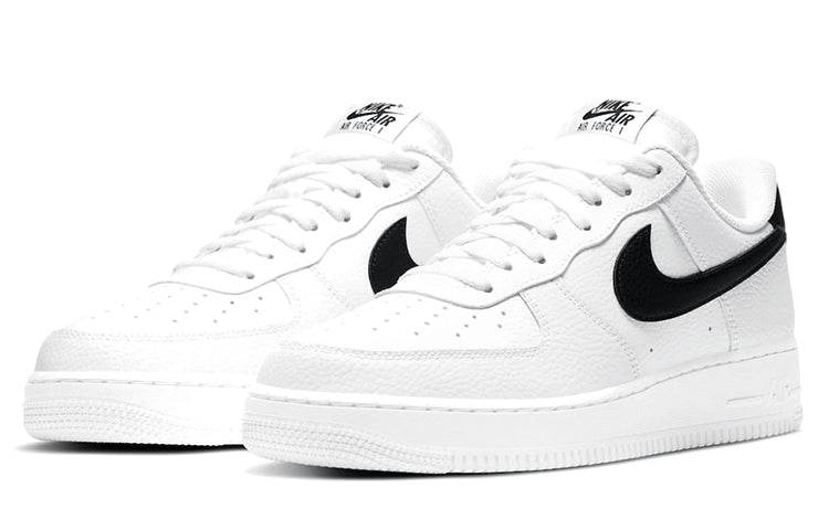 Nike Air Force 1 Low White and Black White Black Pebbled Leather CT2302-100