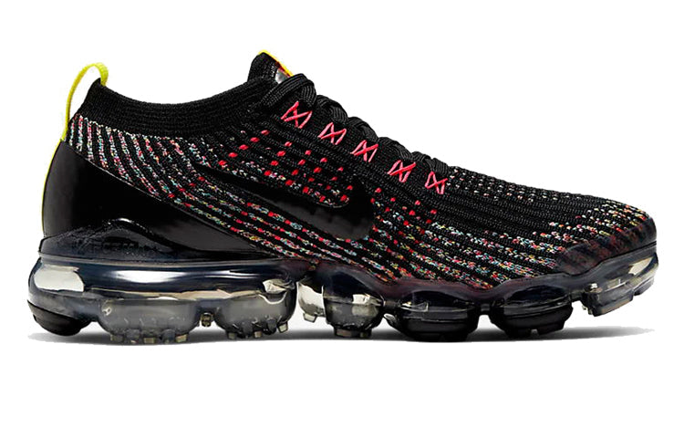 Nike Womens Air VaporMax Flyknit 3 'Black Multi-Color' Black/Blue Fury/Sonic Yellow/Black AJ6910-009