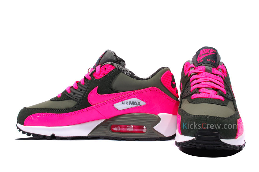 Nike Air Max 90 2007 GS Iron Green Hyper Pink 345017-300