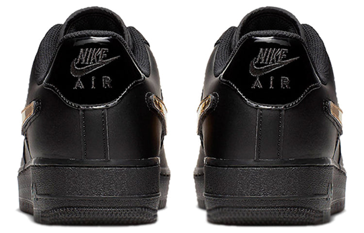 Nike Air Force 1 Low 07 LV8 Removable Swoosh - Black Gold Black/Black-White-Black CT2252-001