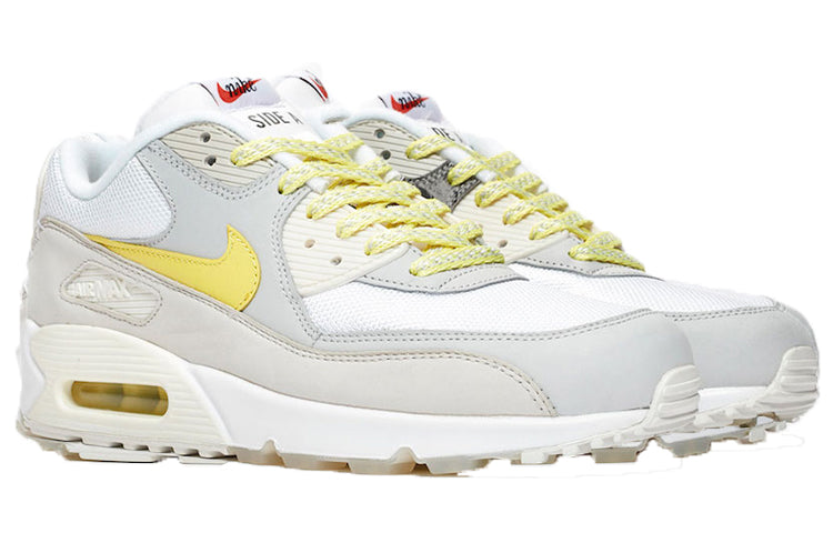 Nike Air Max 90 PRM 'Side A' White/Lemon Frost-Light Bone CI6394-100