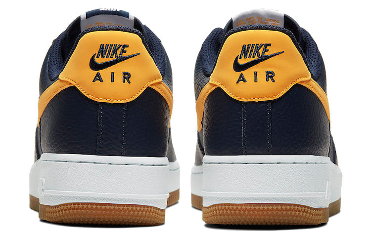 Nike Air Force 1 Low 'Michigan' Obsidian/White/Gum Medium Brown/University Gold CI0057-400