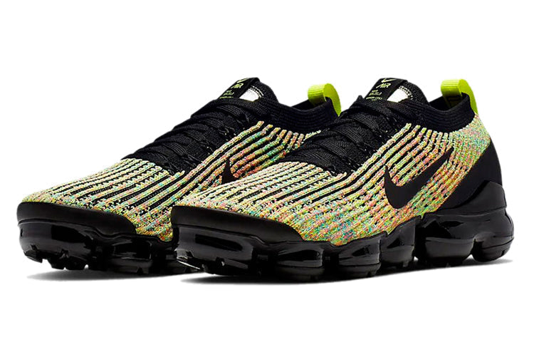 Nike Womens Air VaporMax Flyknit 3 'Multi-Color' Black/Black-Volt AJ6910-004