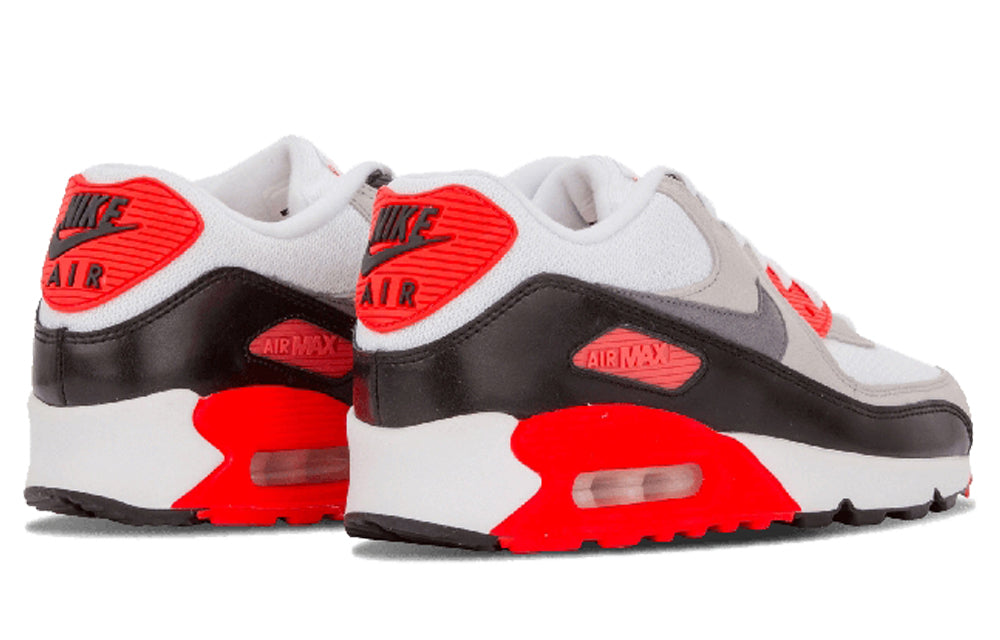 Nike Air Max 90 Premium Mesh'Infrared' GS White/Cool Grey-Natural Grey-Black 724882-100