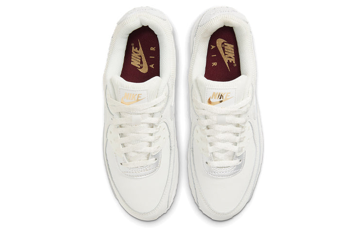 Nike Womens Air Max 90 'Swoosh Chain' Summit White/Dark Beetroot/White/Summit White DC1161-100