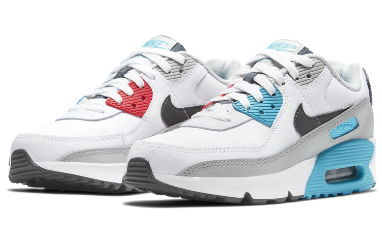 Nike Air Max 90 LTR Leather GS White Red Blue CD6864-108