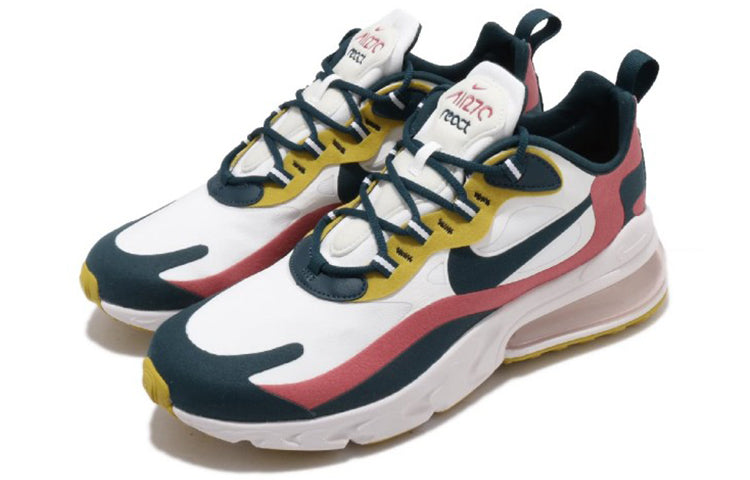 Nike Air Max 270 React 'White Turquoise Yellow' Summit White/Midnight Turquoise/Yellow CT1264-103