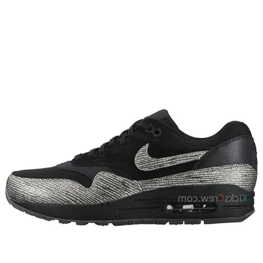 Nike Womens Air Max 1 PRM Black Metallic Hematite 454746-005