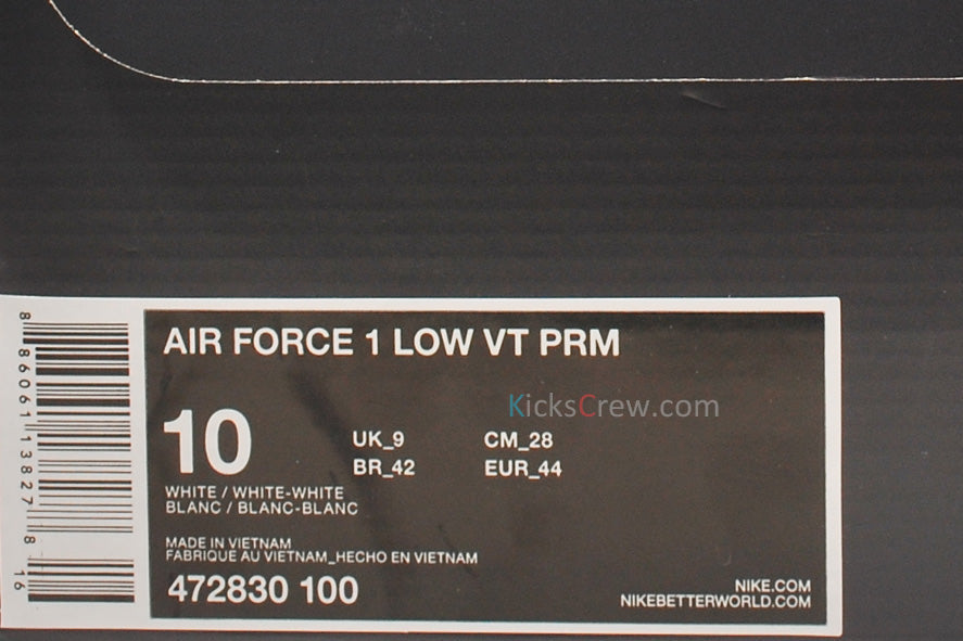 Nike Air Force 1 Low VT PRM Whiteout 472830-100