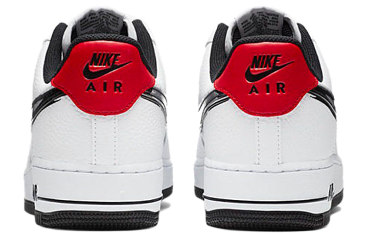 Nike Air Force 1 Low 'Brushstroke Swoosh - White' White/University Red/Black DA4657-100