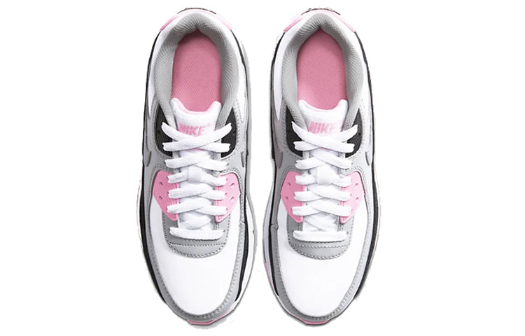 Nike Air Max 90 LTR Leather GS White Grey Pink CD6864-104
