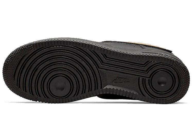 Nike Air Force 1 Low 07 LV8 Removable Swoosh - Black Gold Black/Black-White-Black CT2252-001