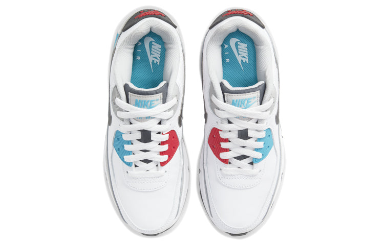 Nike Air Max 90 LTR Leather GS White Red Blue CD6864-108