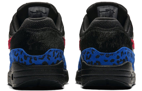 Nike Womens Air Max 1 Premium 'Leopard Pack' Black/Habanero Red/Racer Blue BV1977-001