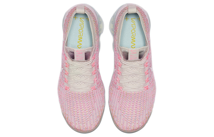 Nike Womens Air VaporMax Flyknit 3 Sunset Pink Sonic Yellow AJ6910-008