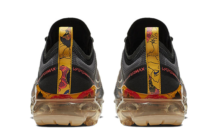 Nike Womens Air VaporMax 2019 SE 'Floral' Black/Bright Crimson-University Gold CD7094-002