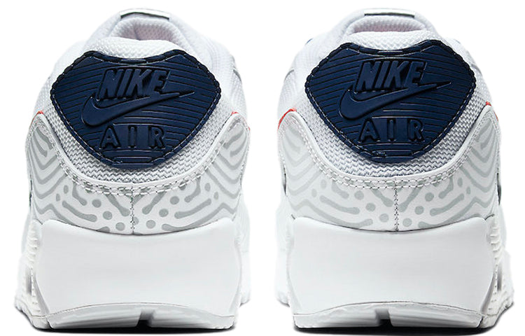 Nike Air Max 90 'Euro Tour' White/Midnight Navy/Bright Blue/University Red CW7574-100