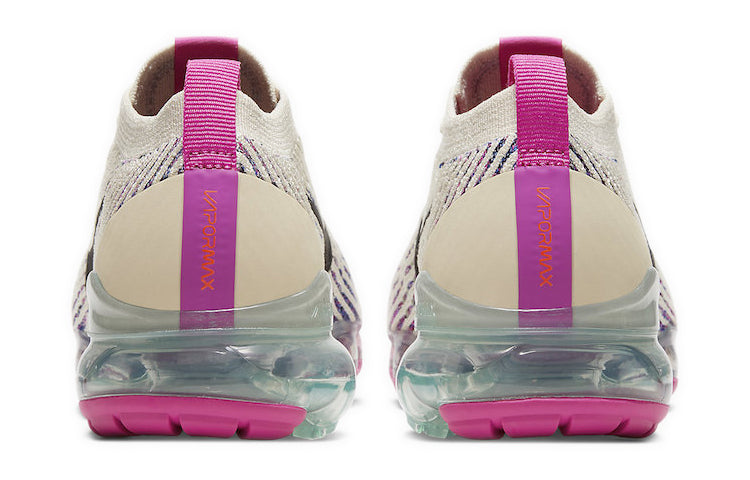 Nike Womens Air VaporMax Flyknit 3 'Fossil' Fossil/Black/Fire Pink/Hyper Crimson AJ6910-201