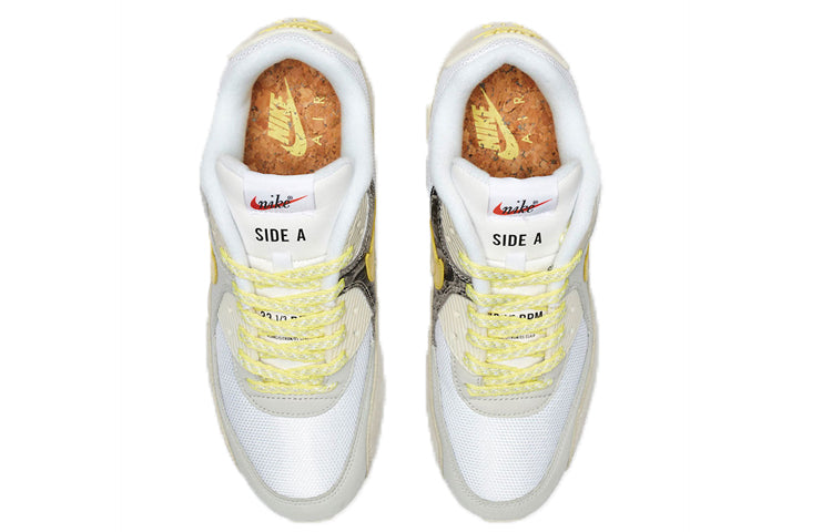 Nike Air Max 90 PRM 'Side A' White/Lemon Frost-Light Bone CI6394-100