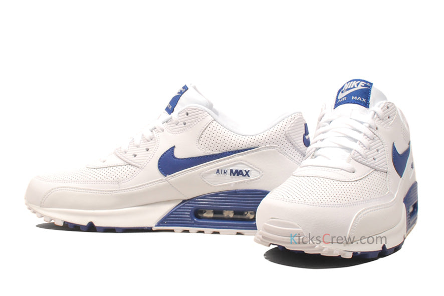 Nike Air Max 90 Essential White Deep Royal Blue 537384-141
