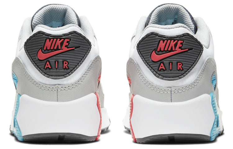 Nike Air Max 90 LTR Leather GS White Red Blue CD6864-108