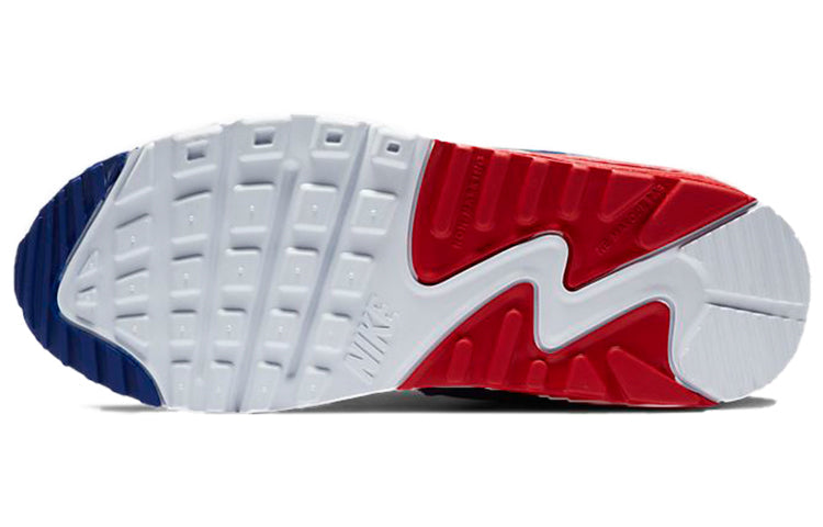 Nike Air Max 90 Leather GS 'USA' White/White/Deep Royal/University Red DA9022-100